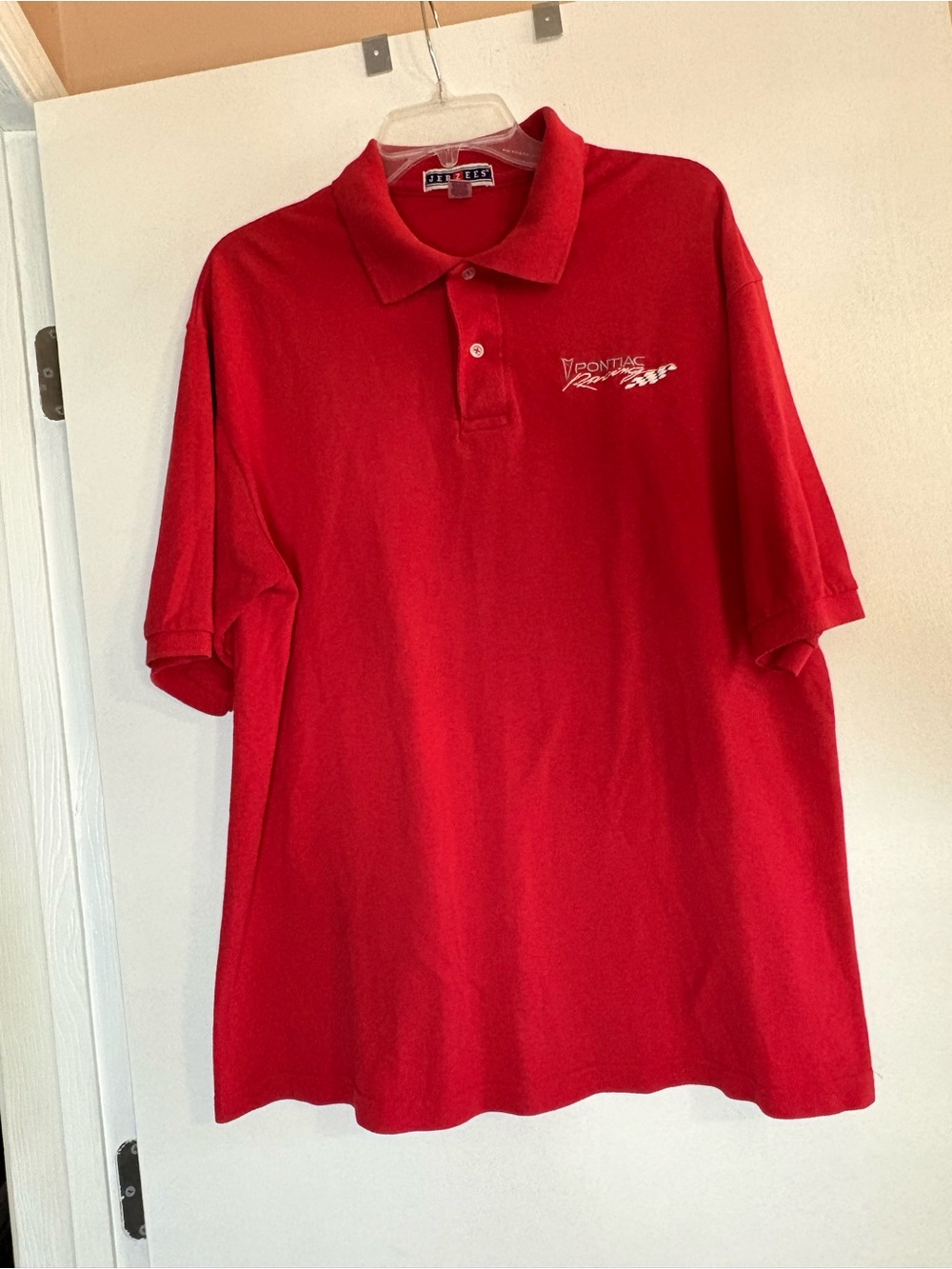 Jerzees Red Polo with Pontiac Racing Logo